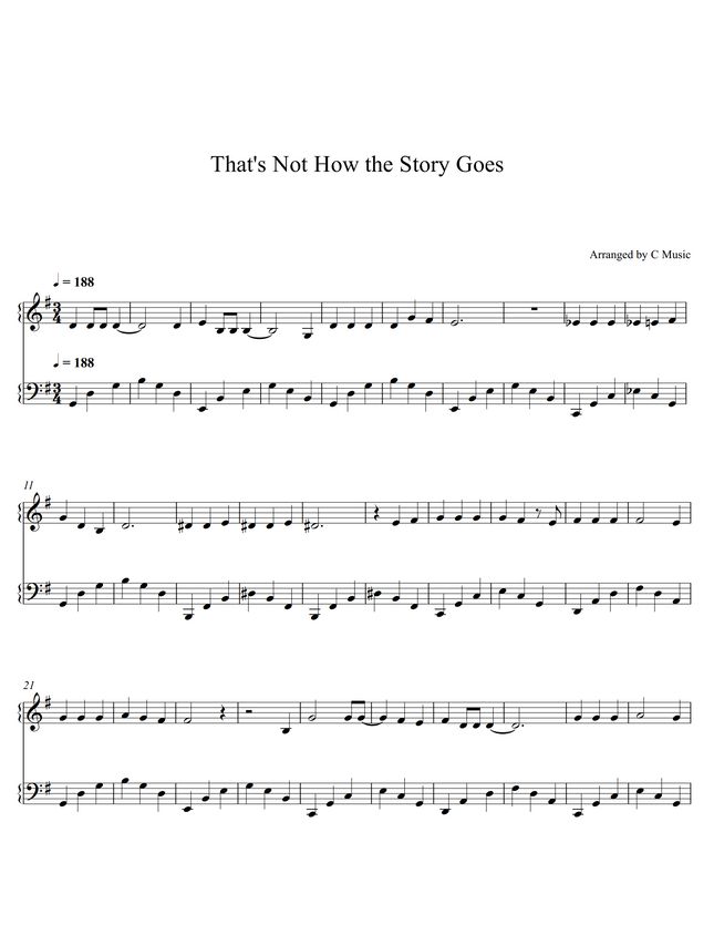 Look Away Series Of Unfortunate Events Piano Sheet Music A Series of Unfortunate Events - That's not how the story goes by C