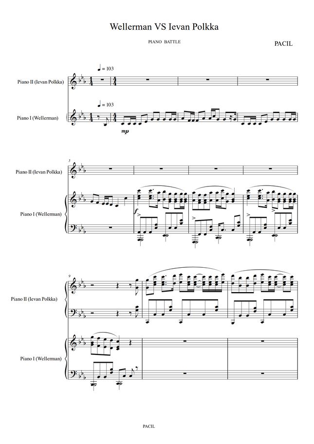 PACIL - Wellerman vs Ievan Polkka! PIANO BATTLE