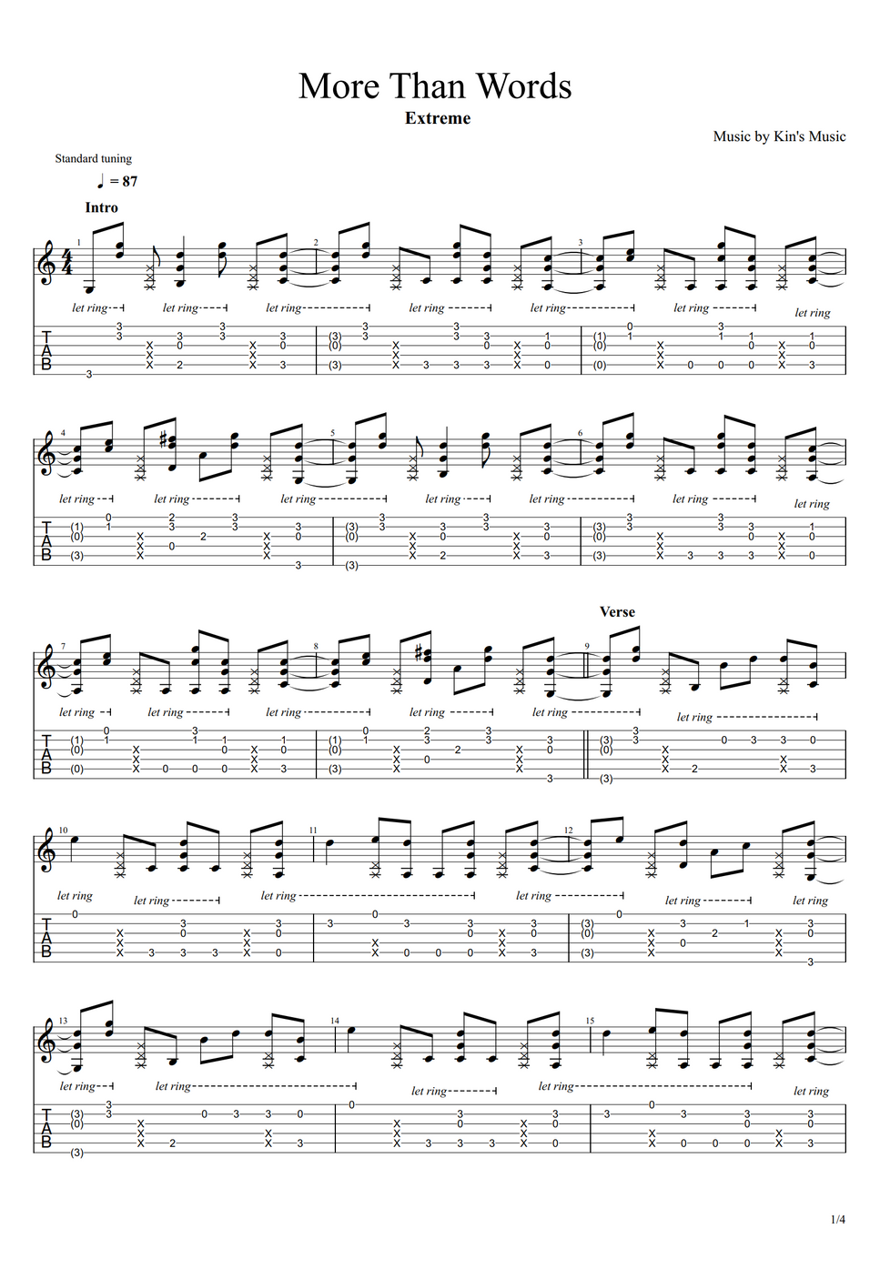 extreme-more-than-words-easy-guitar-fingerstyle-for-beginner-tab-by