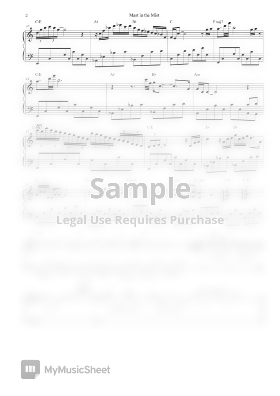 Uncharted Waters 2 (대항해시대 2) Mast in the Mist by galaxypiano Sheet