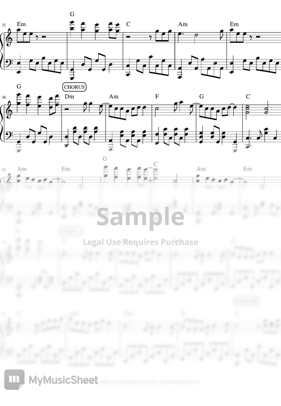 The Weeknd Save Your Tears (piano sheet music) Partition musicale by Mel's Music Corner