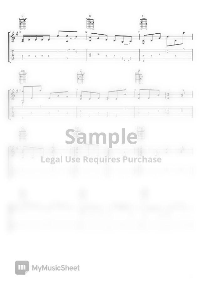 Ricky Montgomery Line Without a Hook Fingerstyle Guitar Sheet Music