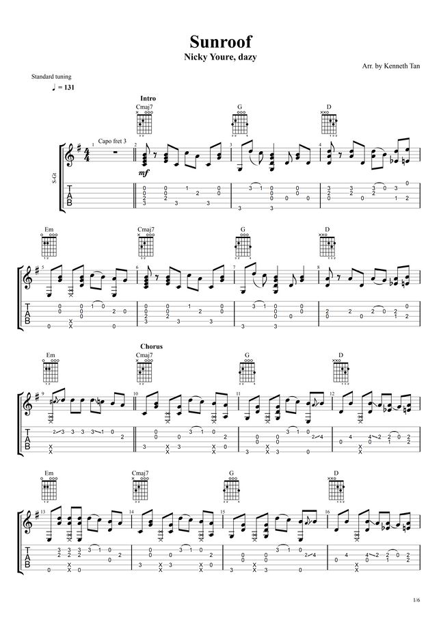 Nicky Youre, dazy Fingerstyle Guitar Sunroof by Acoustic