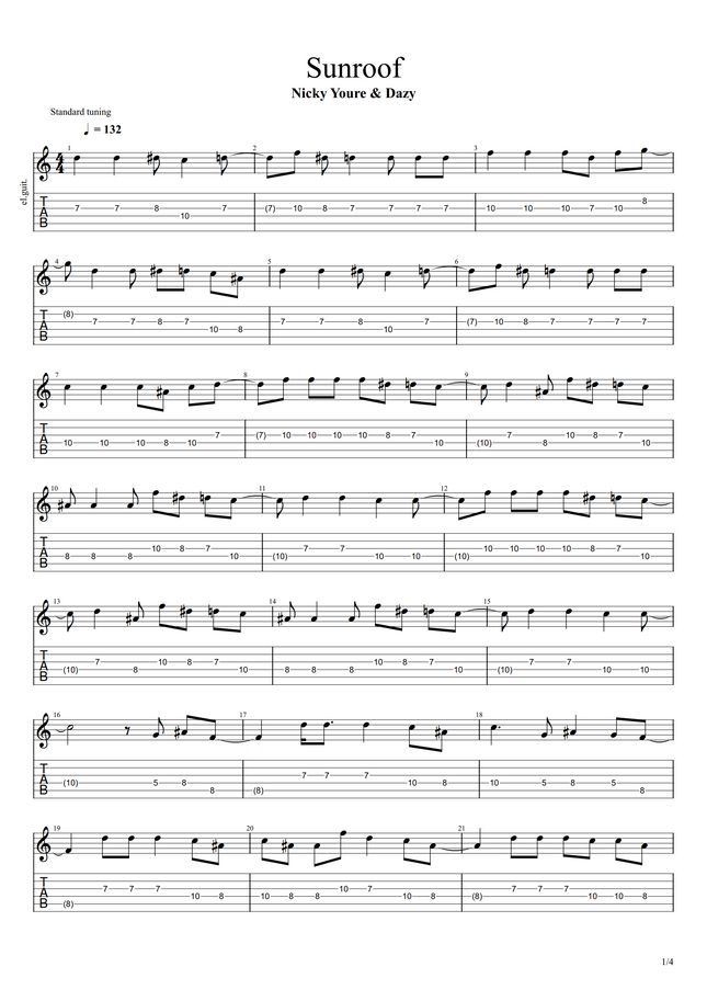 Nicky Youre & Dazy Sunroof by Anthony Butto Sheet Music