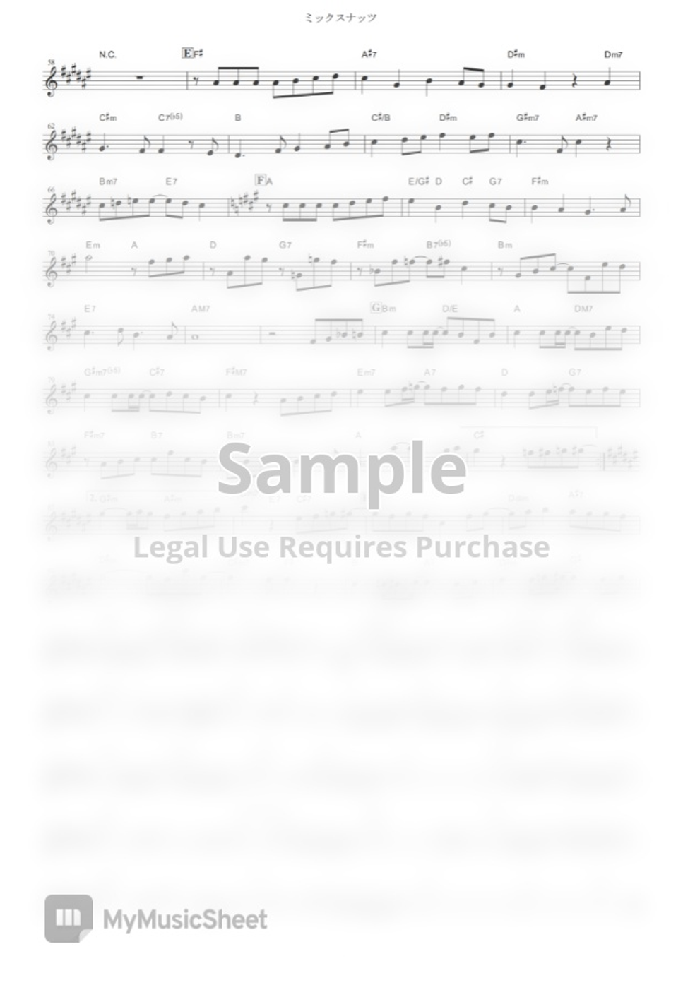 Official HIGE DANdism Mixed Nuts (Spy x Family / in C) by mutasax Sheet