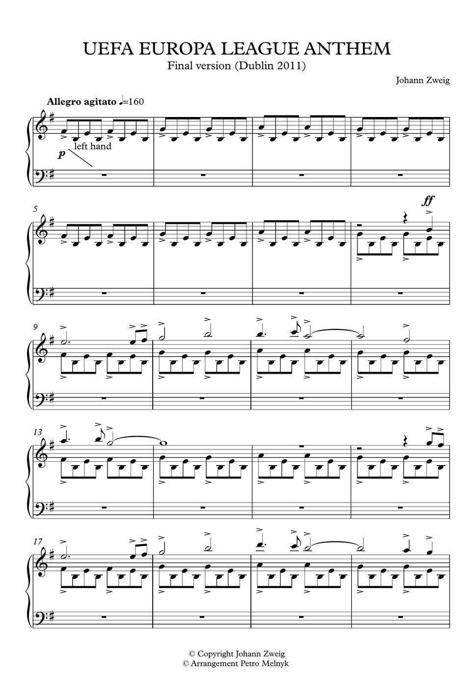 Yohann Zweig UEFA Europa League Anthem Final Edition 2010 Blad By yohann-zweig-uefa-europa-league-anthem-final-edition-2010-blad-by