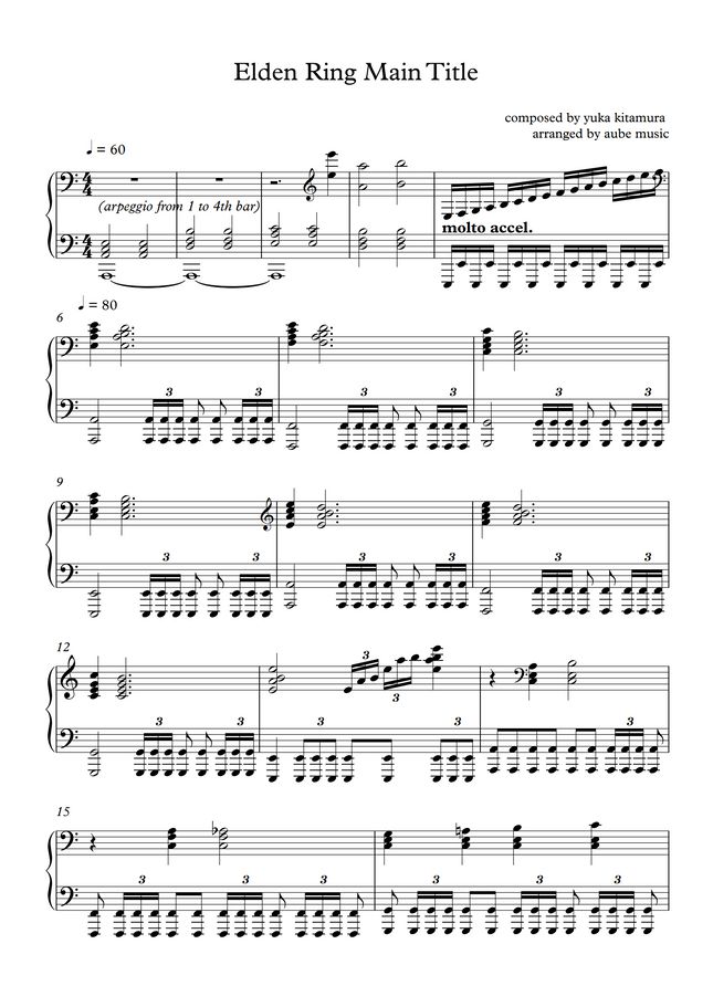 Elden ring Elden Ring Main theme (easy) (easy version) by aubemusic