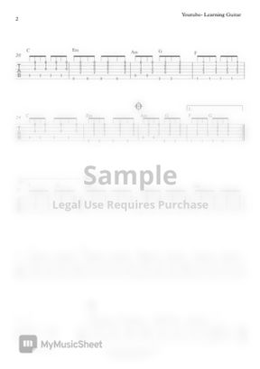 Bruno Mars Count On Me Guitar Rhythm Chords Tab By Learning Guitar Sheet Music