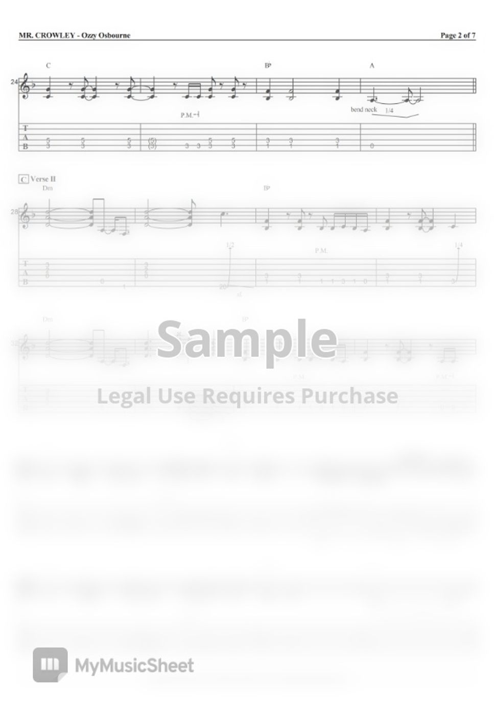 Ozzy Osbourne Mr Crowley Lembar Musik ozzy-osbourne-mr-crowley-lembar-musik