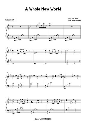 アラジン ホールニューワールド Hard Ver By Minibini楽譜