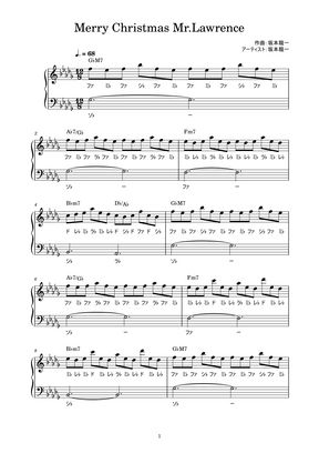 戦場のメリークリスマス Merry Christmas Mr Lawrence かんたん ドレミ付き 初心者 By Piano Tokyo楽譜