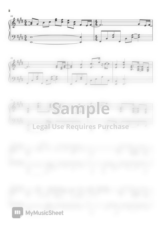 The Beatles Don't Let Me Down by Piano Go Life Sheet Music