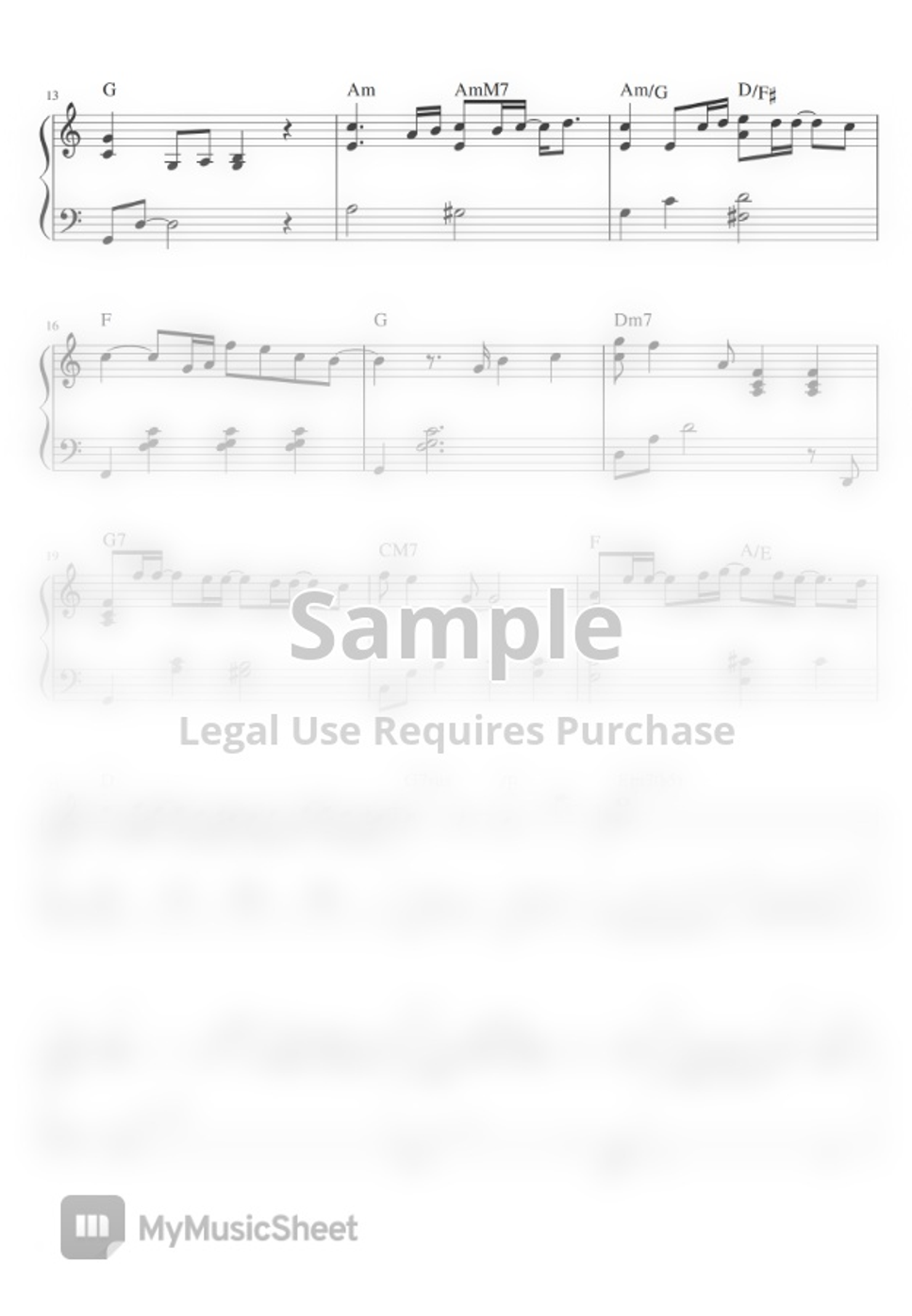 Jung Seung Hwan My Christmas Wish Piano Sheet Sheet