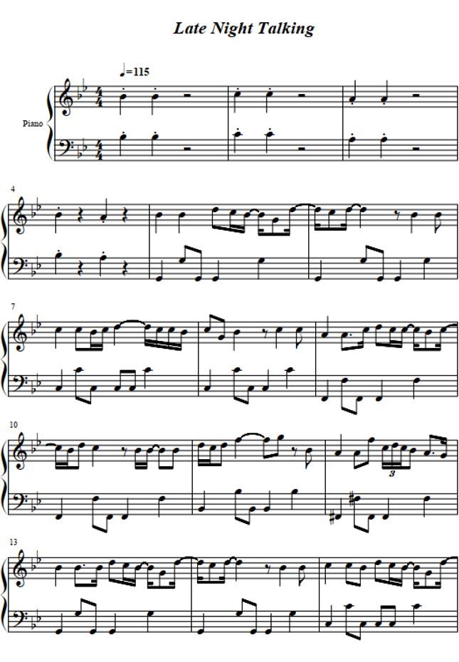 Harry Styles Late Night TalkingHarry Styles by wangyunan Sheet Music
