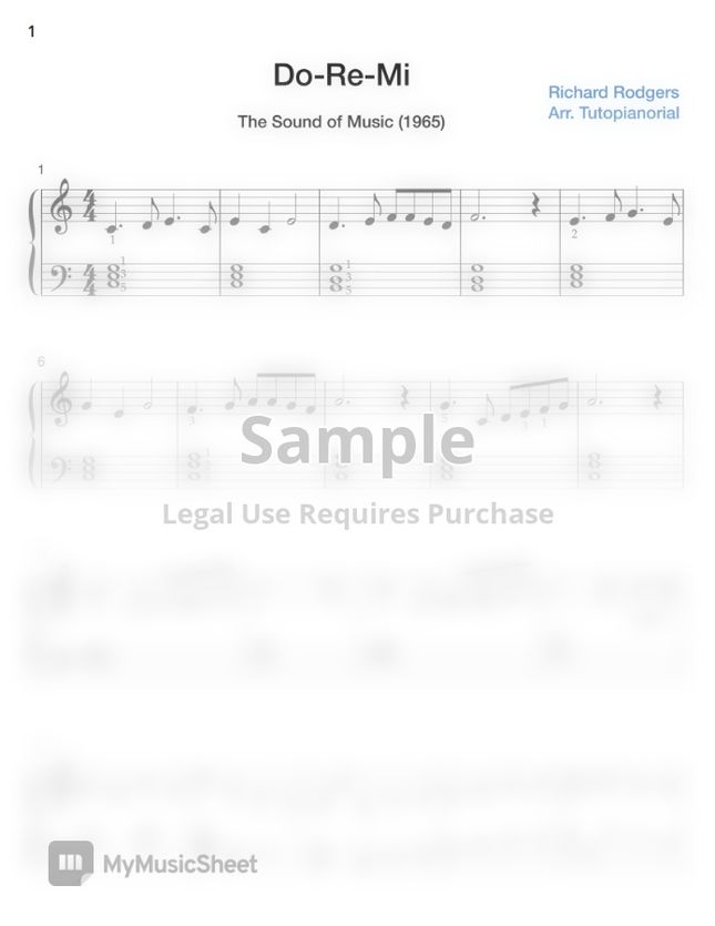 Do Re Mi (The Sound of Music) by Tutopianorial Sheet Music