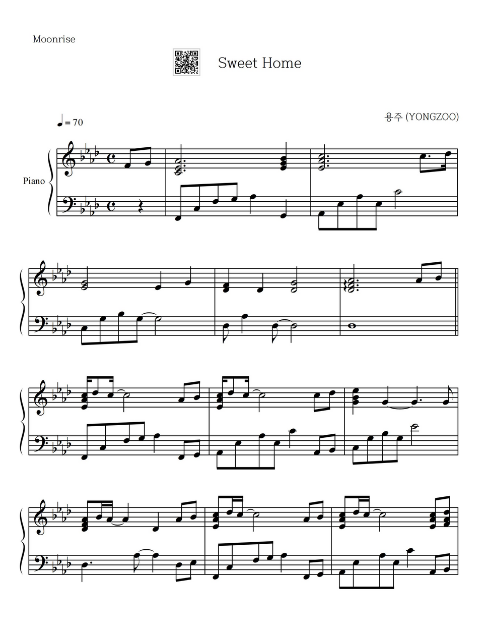 YONGZOO Sweet Home by Moonrise Sheet