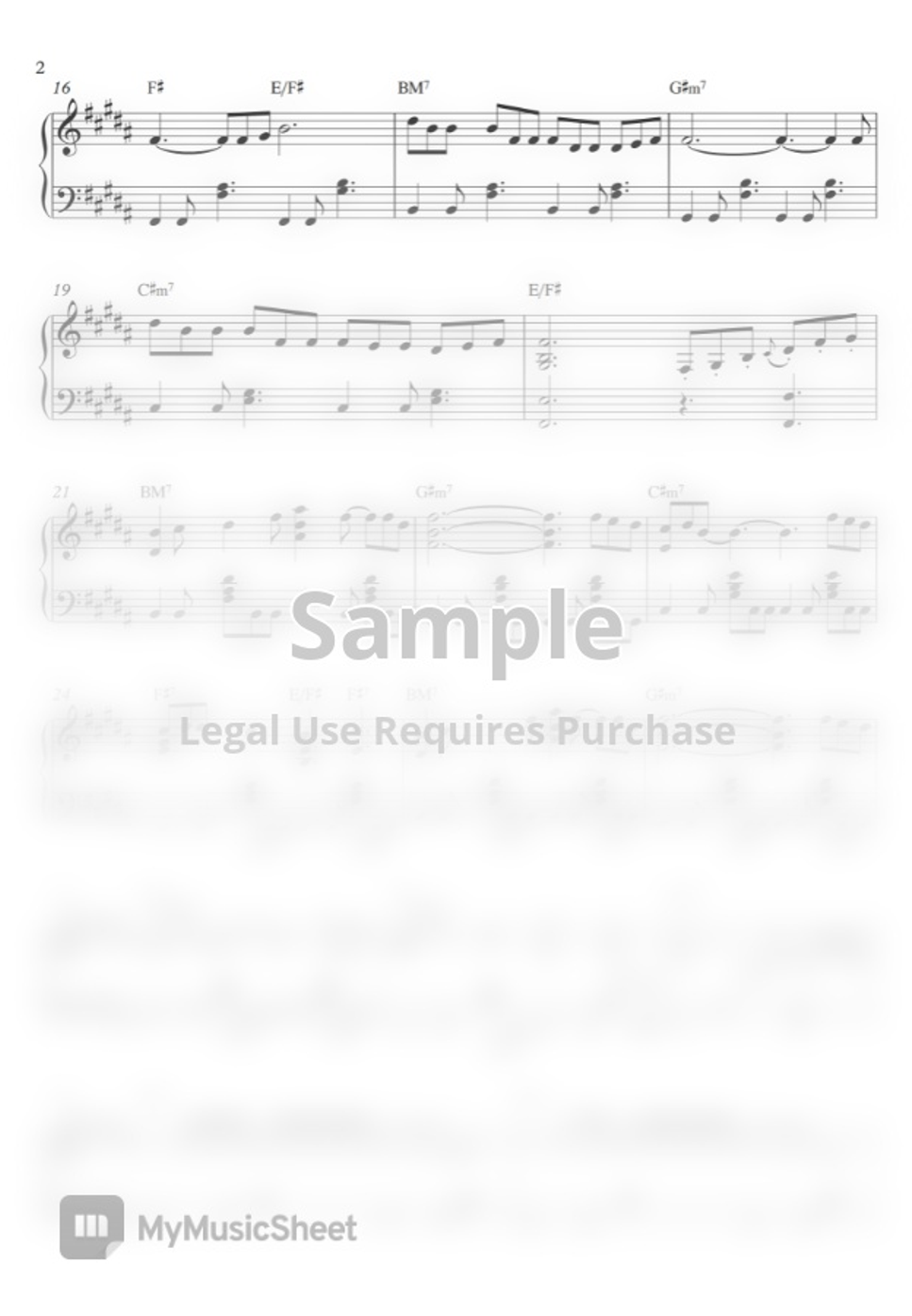 V of BTS Snow Flower (Feat. PEAKBOY) แผ่น by SweetPiano