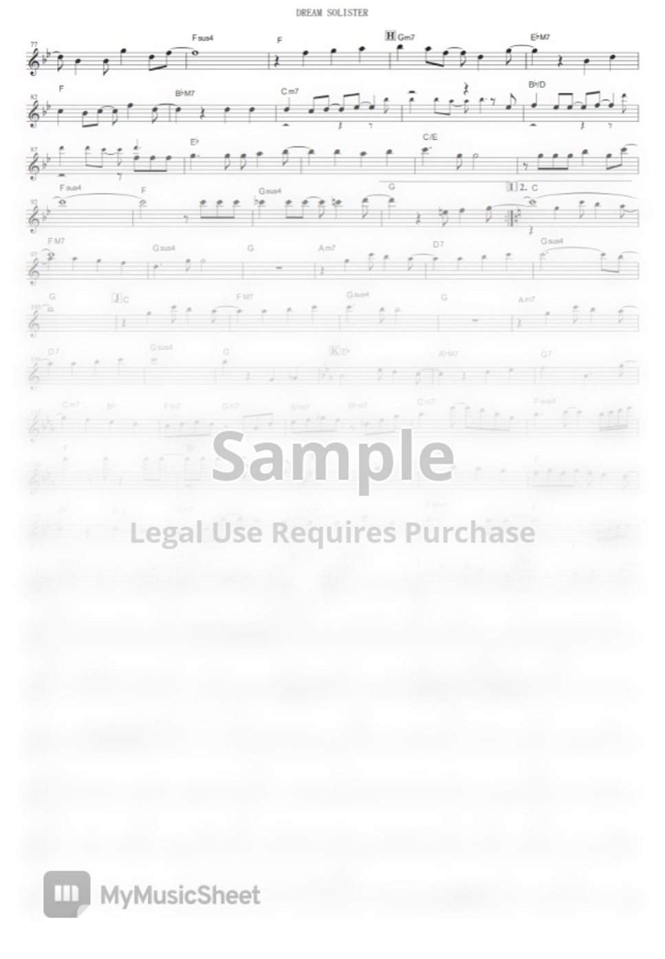 TRUE DREAM SOLISTER (Sound! Euphonium / in C) by mutasax Sheet