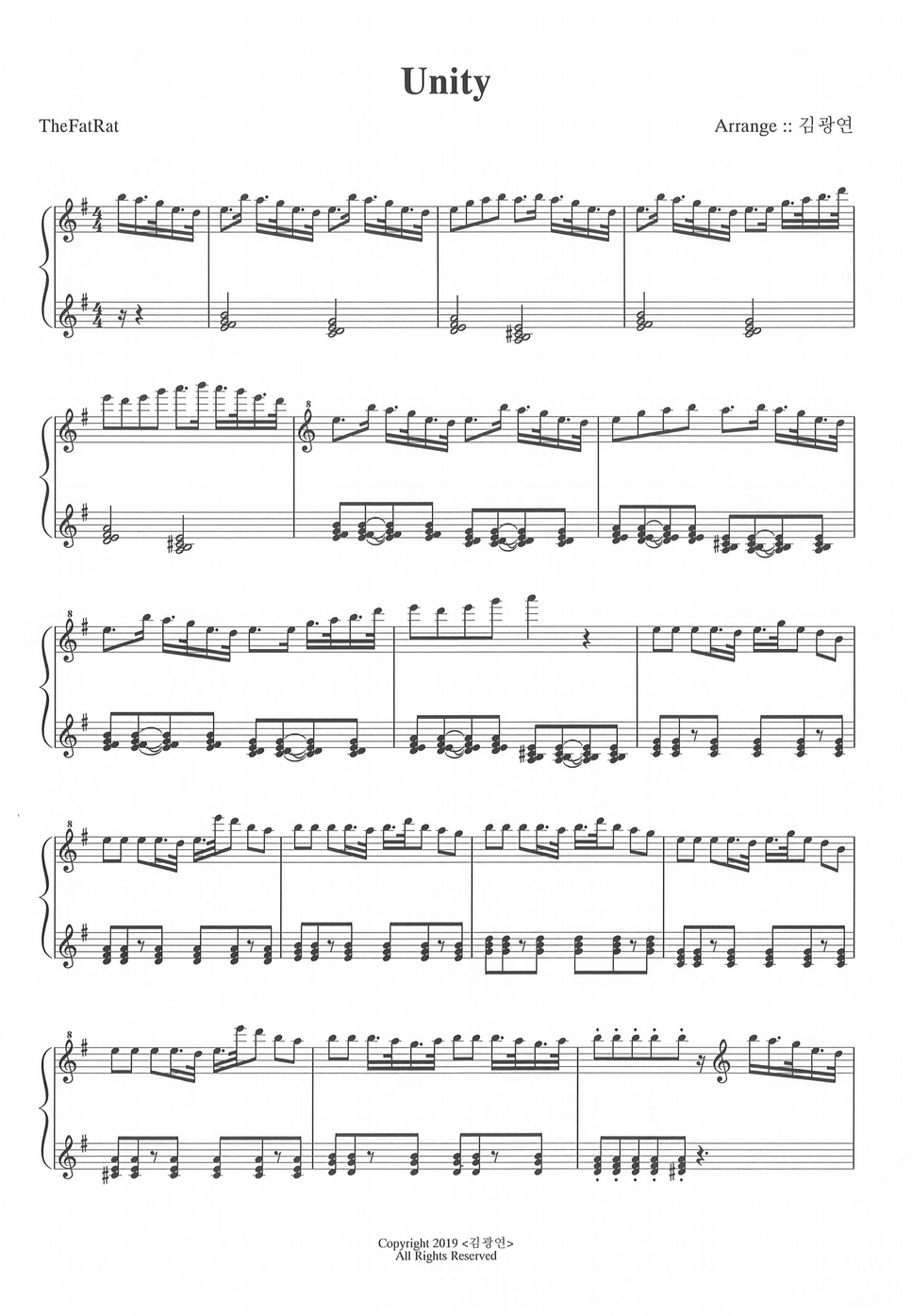 Thefatrat unity by lembar musik