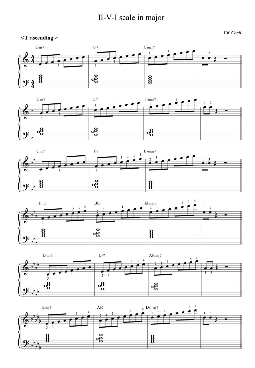 CK Cecil - 251 Scale in major 曲谱