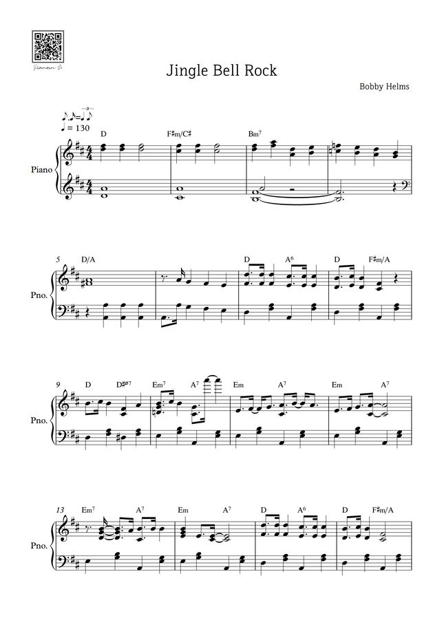 Bobby Helms - Jingle Bell Rock by PIANOiNU