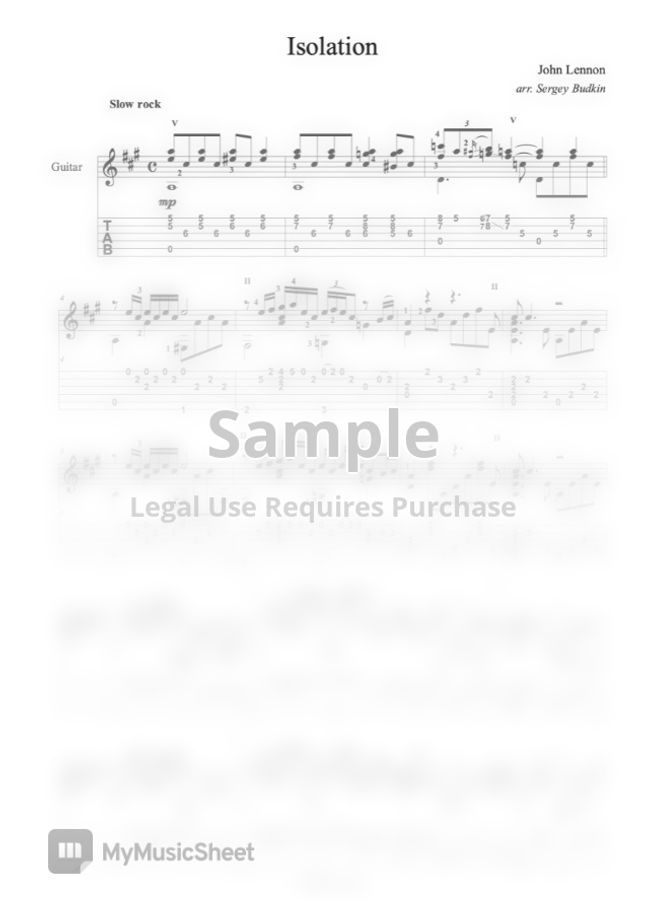 John Lennon Isolation by Buddy_King Sheet Music