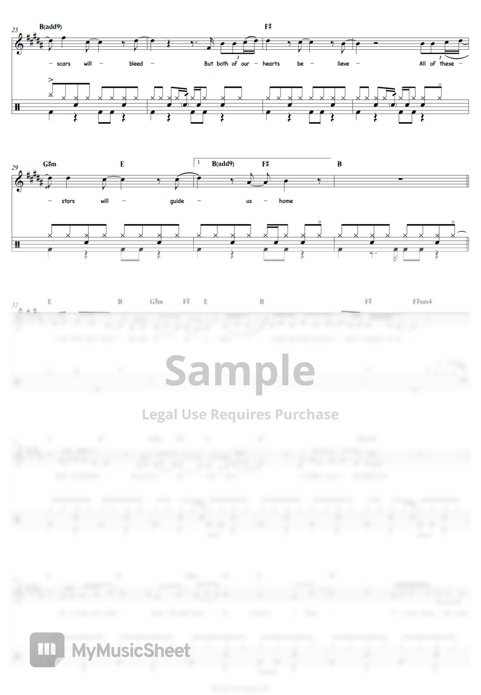 All Of The Stars Ed Sheeran Drums 드럼 Spartito All Of The Stars Ed Sheeran Drums 드럼 Spartito