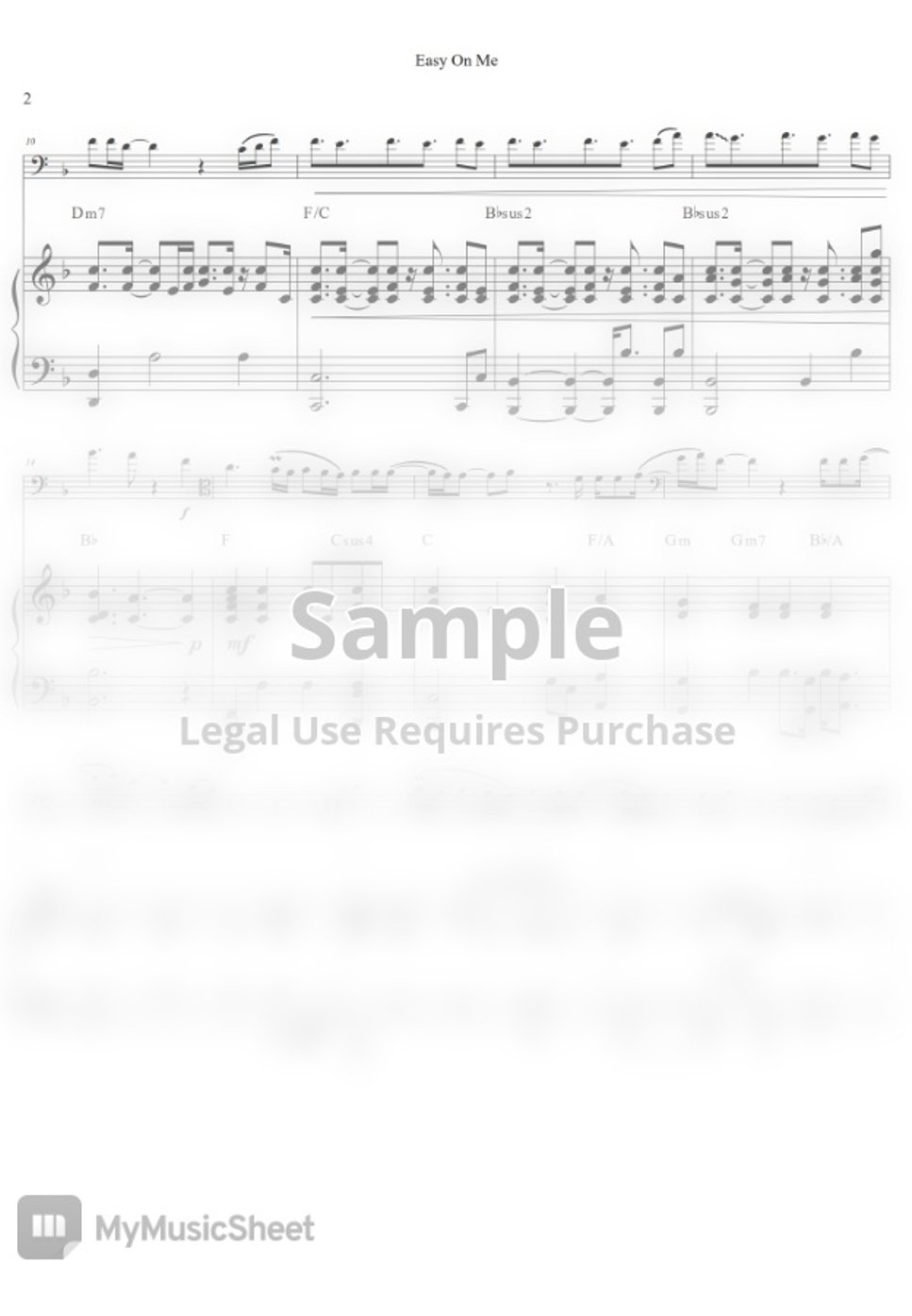 Adele easy on me piano cello by vesislava