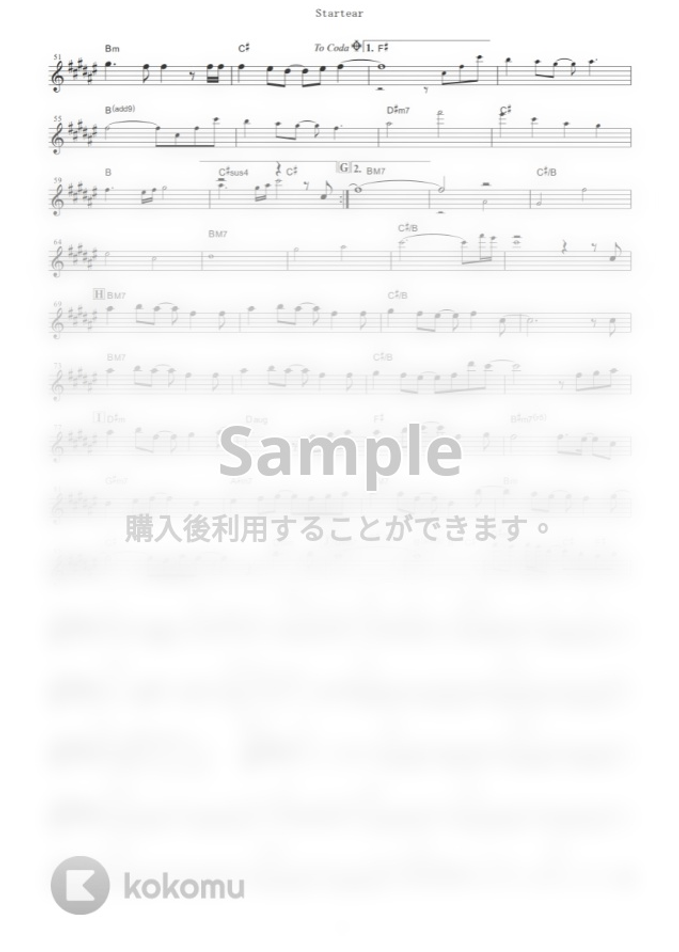 春奈るな Startear ソードアート オンラインii In By Muta Sax Sheet