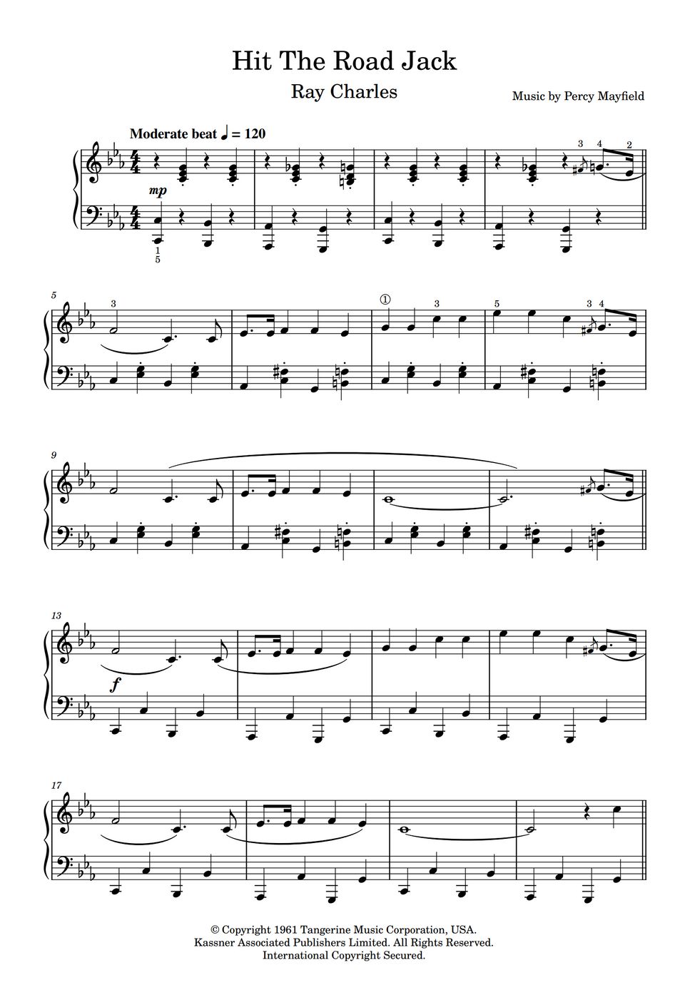 Ray Charles Hit The Road Jack (Easy Piano) Partition musicale by EasyPianoTutorials Ray Charles Hit The Road Jack (Easy Piano) Partition musicale by EasyPianoTutorials