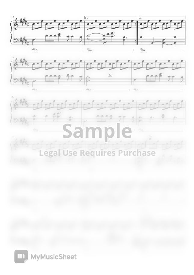 RADWIMPS Sparkle (Kimi no Na wa) by Aoryn (MyReminiscence) Sheet Music