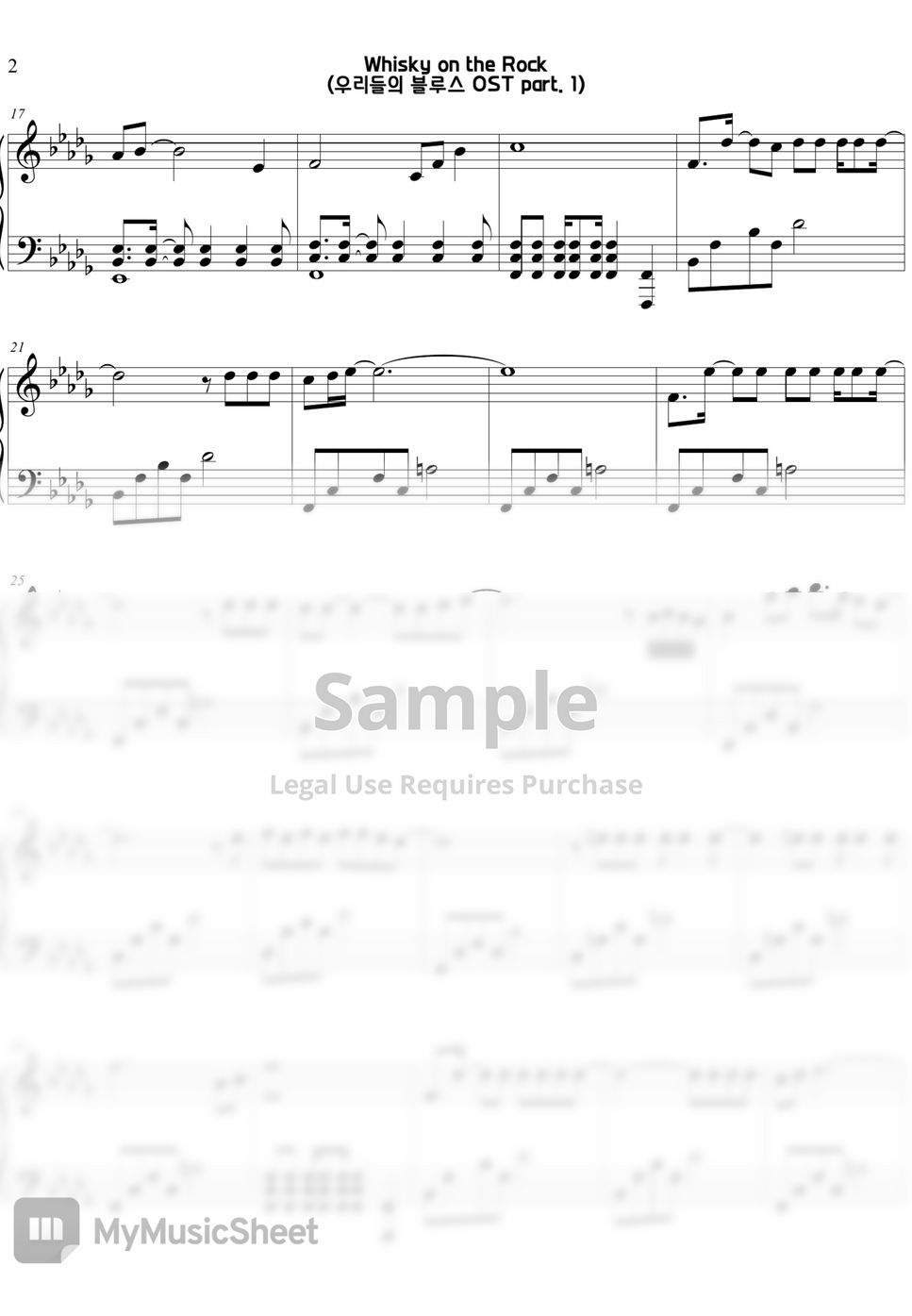 Our blues Whisky on the Rock Spartito by Sunny Fingers Piano