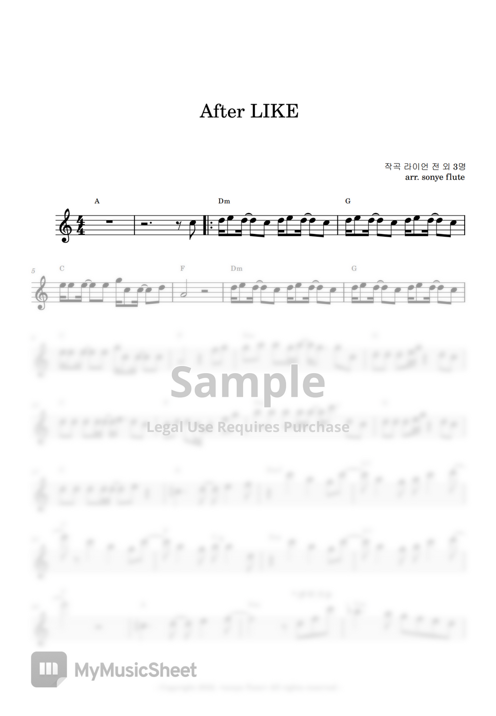 Flute Music Sheet Music