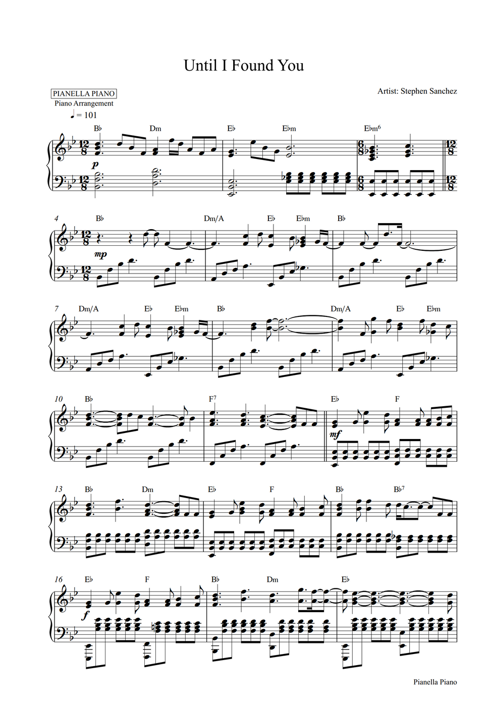 Stephen Sanchez Until I Found You Piano Sheet By Pianella Piano stephen-sanchez-em-beihold-until-i-found-you-lyrics-youtube-music