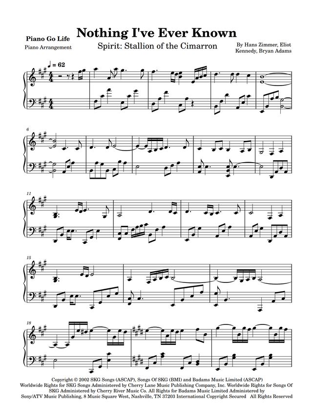 Hans Zimmer Nothing I've Ever Known (Spirit Stallion of the Cimarron