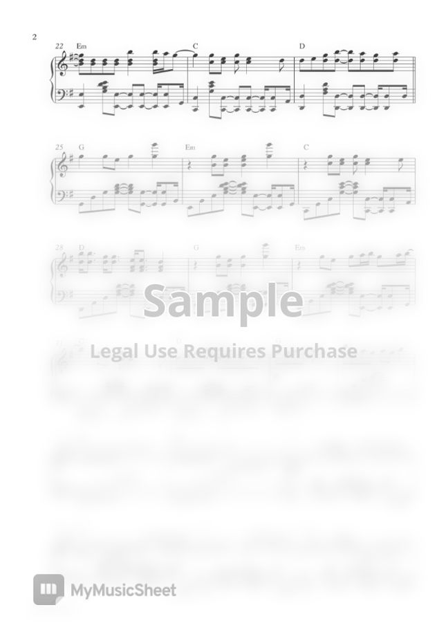 BTS Jimin - Christmas Love (Piano Sheet) by Pianella Piano