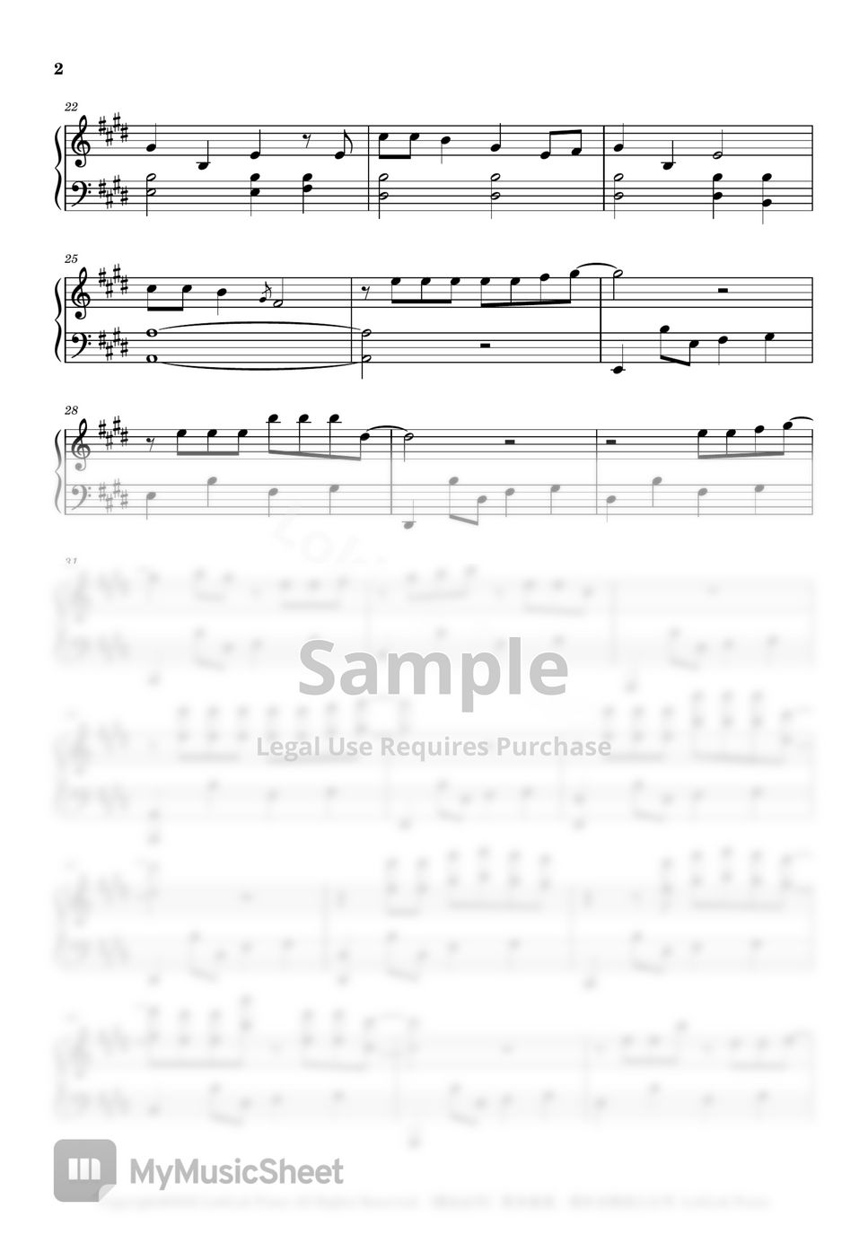 Hayd Head in the clouds 曲谱 by LokLok Piano