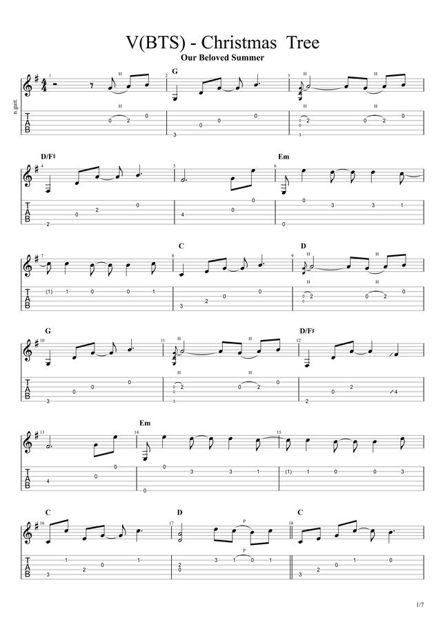 V Christmas Tree by David Chun Sheet Music