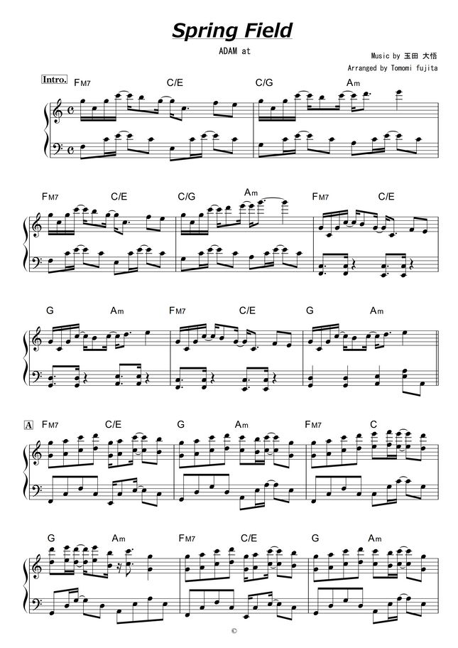 ADAM at - Spring Field by piano*score