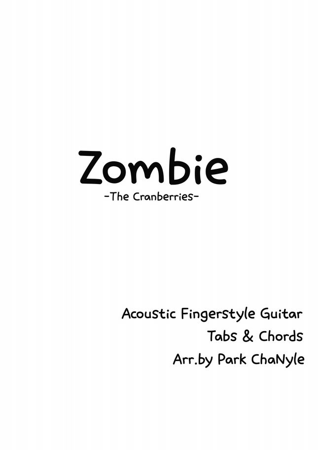 The Cranberries Zombie (Acoustic Fingerstyle Guitar) by Park ChaNyle