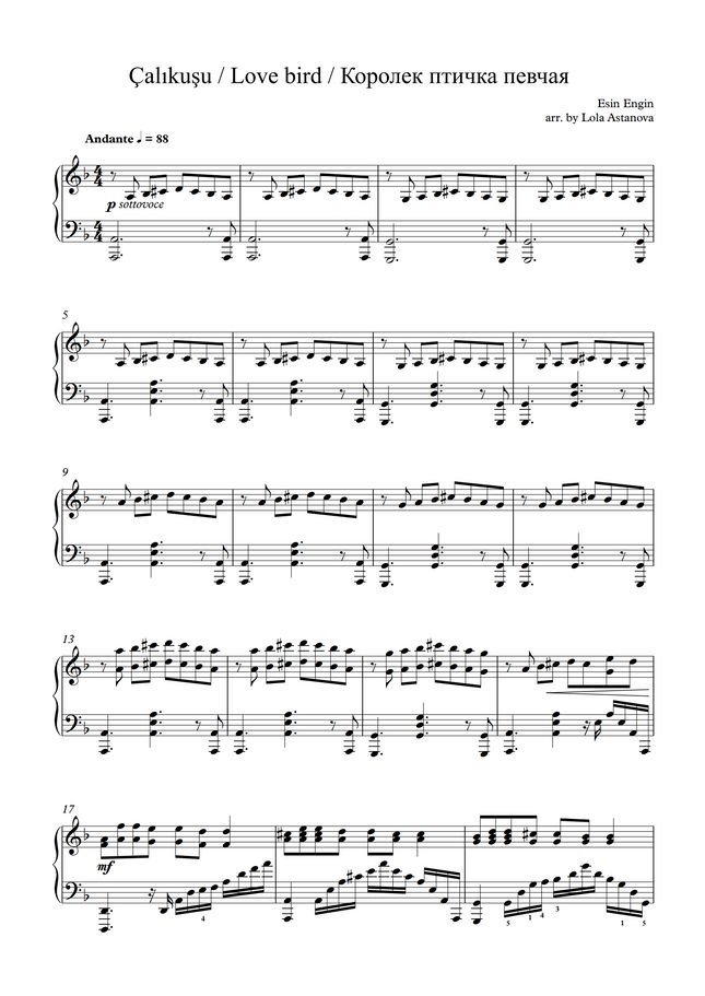 Esin Engin/LOLA ASTANOVA - Çalıkuşu / Love bird / Королек птичка певчая by LOLA ASTANOVA