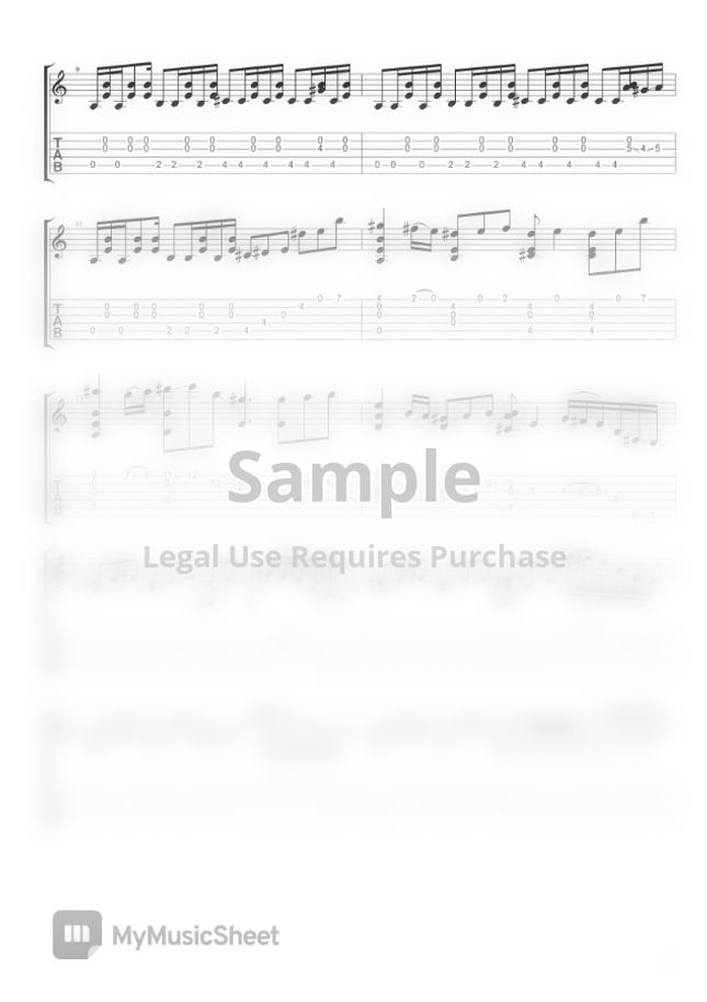 Giovanni Allevi Aria Fingerstyle Guitar Sheet Music