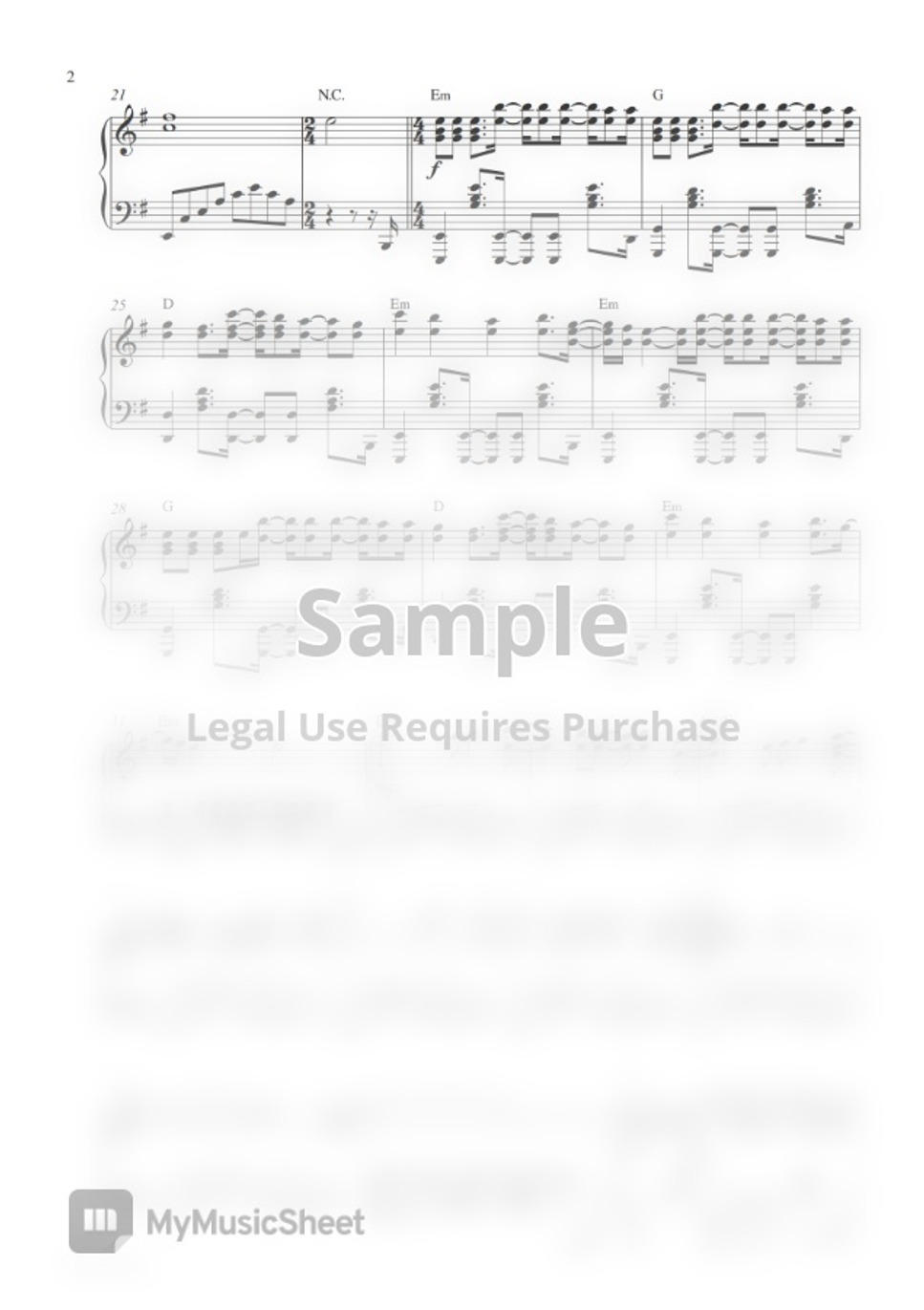 Evanescence - Bring Me To Life (Piano Sheet) by Pianella Piano