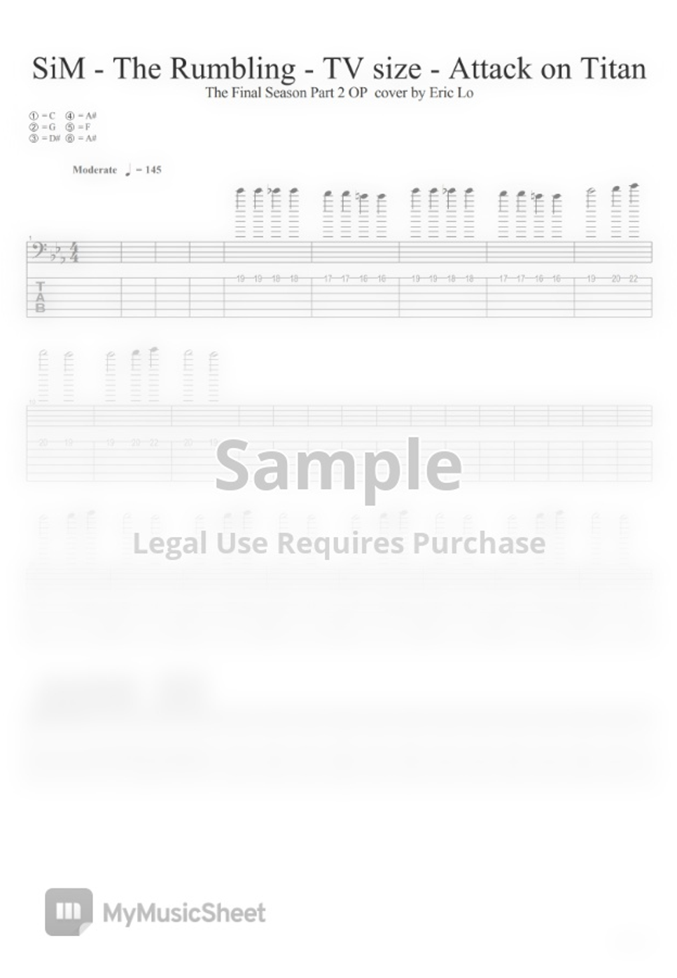 SiM - The Rumbling - Attack on Titan The Final Season Part 2 OP guitar ...