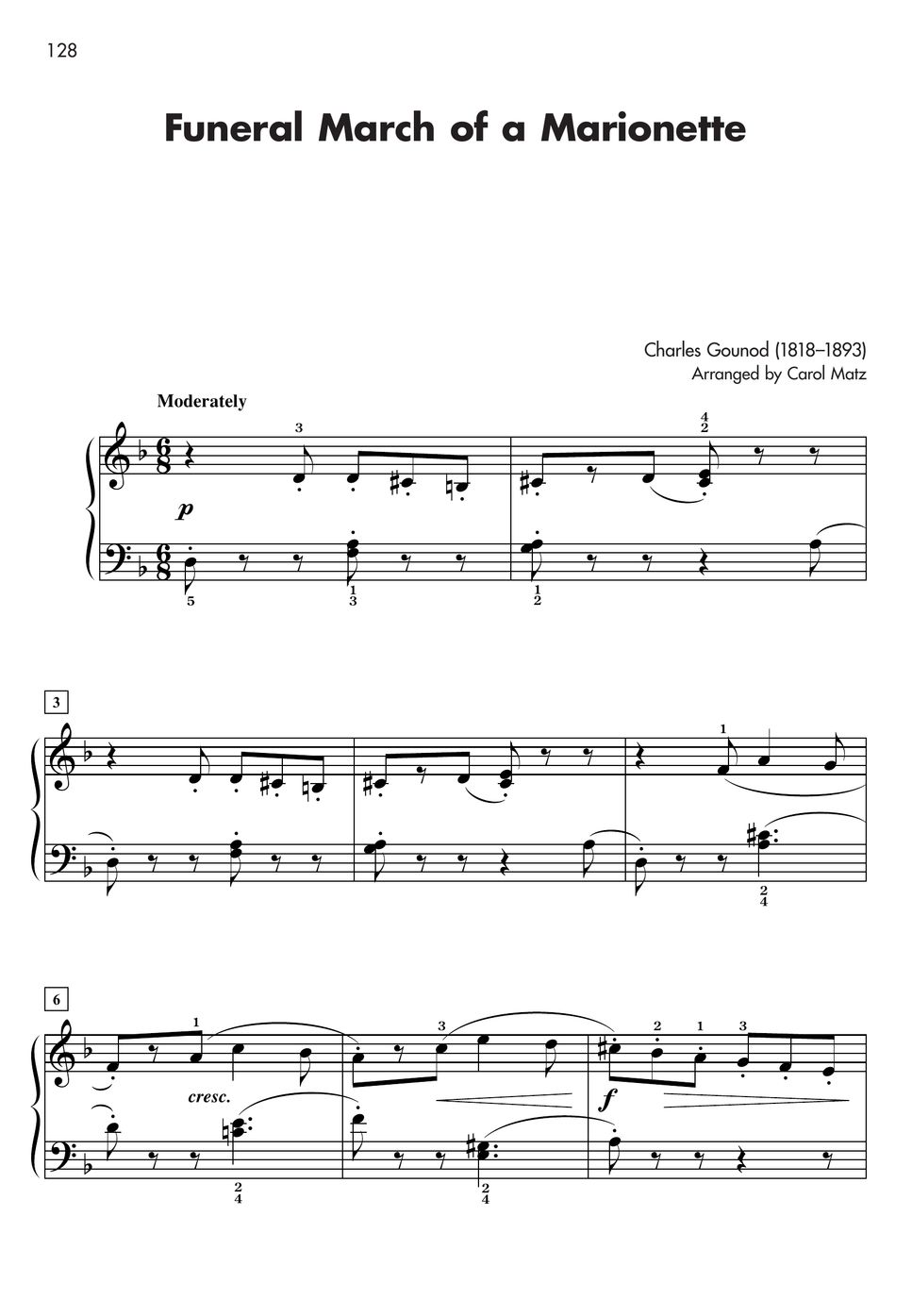 Artist Funeral March of a Notenblatt by Artist