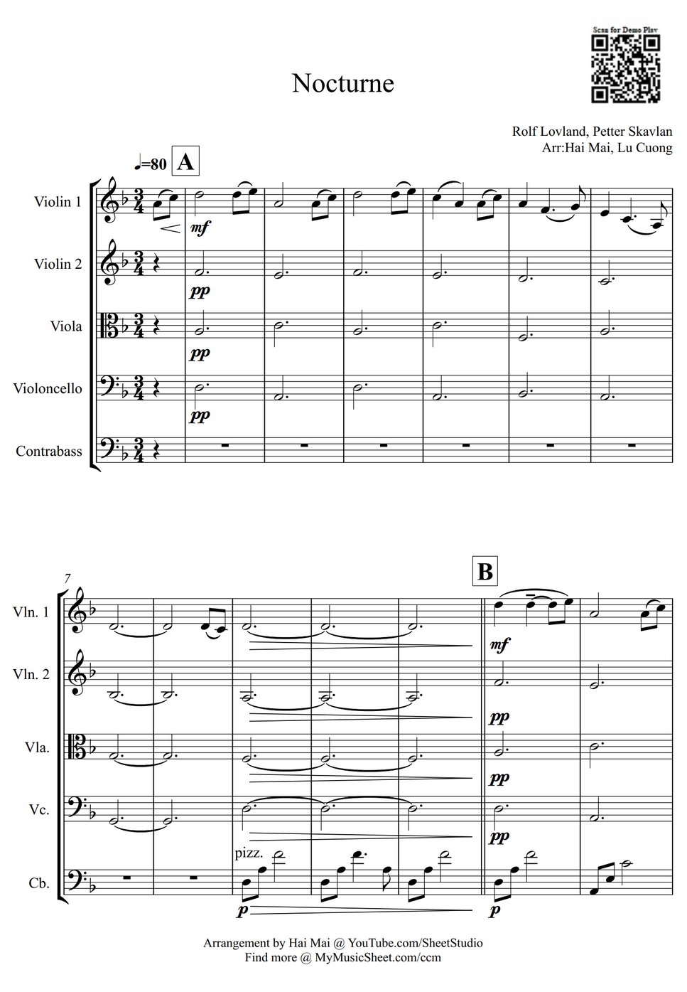 Secret garden nocturne for string quintet by hai mai b n nh c