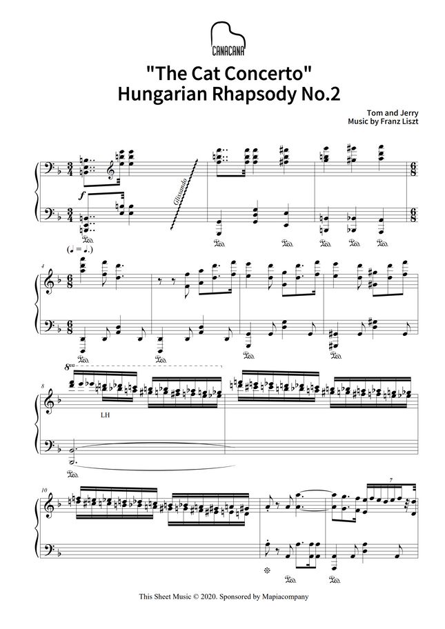 Tom and Jerry 'The Cat Concerto' - Hungarian Rhapsody No.2 by CANACANA family
