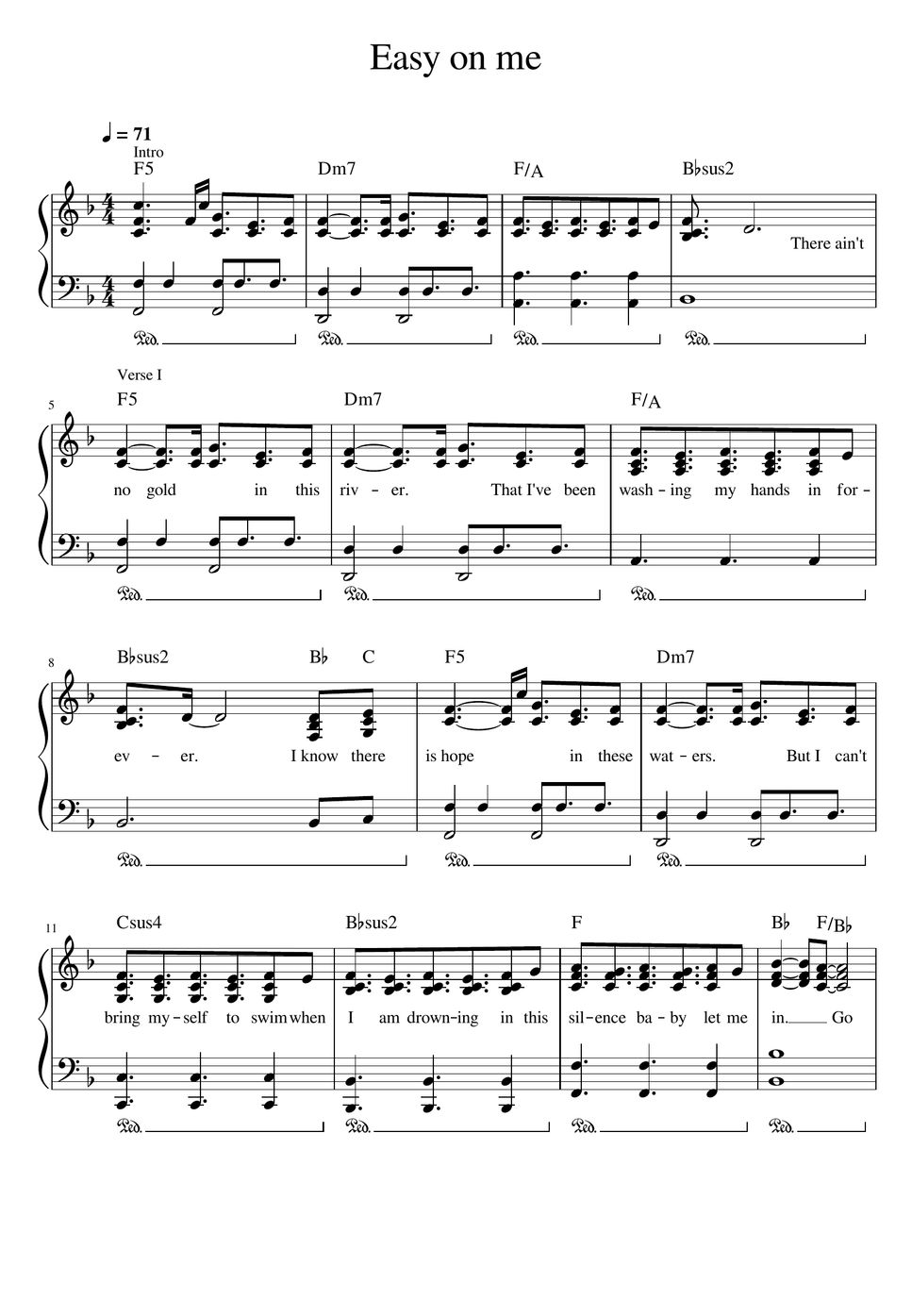 Adele Easy on me แผ่น by Adele