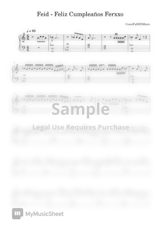 Feid Feliz Cumpleaños Ferxxo Sheet Music
