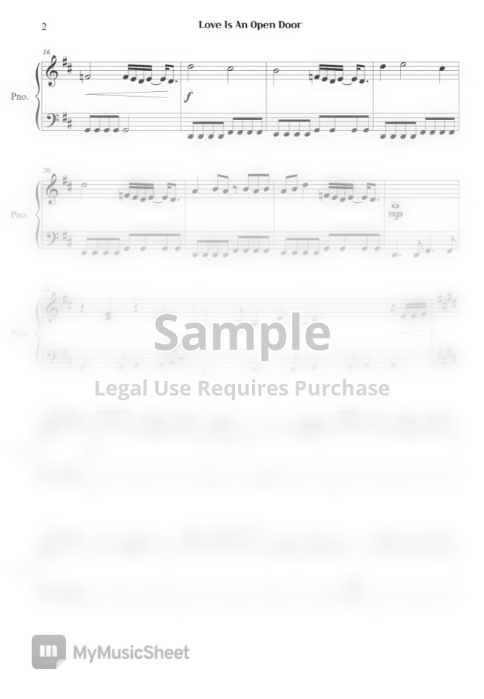 Frozen Love Is An Open Door Easy Piano Hoja Frozen love is an open door easy piano hoja